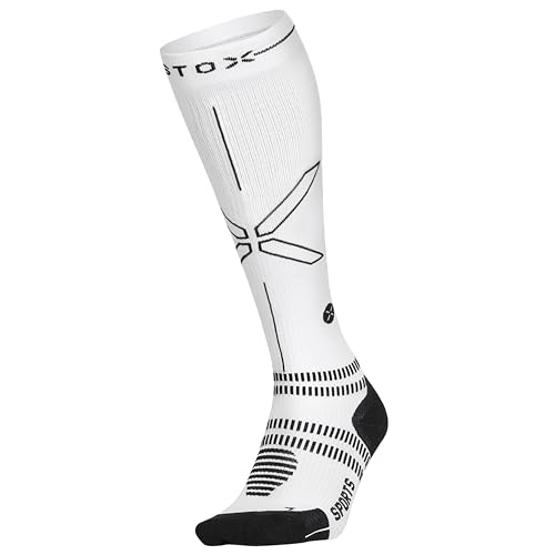 STOX Energy Socks | Sportsocken für Herren | Premium Kompressionssocken | Vermeide Verletzungen und Muskelbeschwerden | Schnellere Erholung | Weniger müde Beine | Extra Komfort | Gepolsterter Verse von STOX Energy Socks