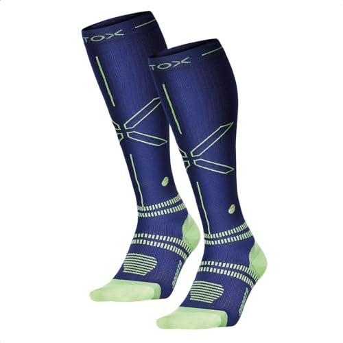 STOX Energy Socks | Sportsocken für Herren | Premium Kompressionssocken | Vermeide Verletzungen und Muskelbeschwerden | Schnellere Erholung | Weniger müde Beine | Extra Komfort | Gepolsterter Verse von STOX Energy Socks