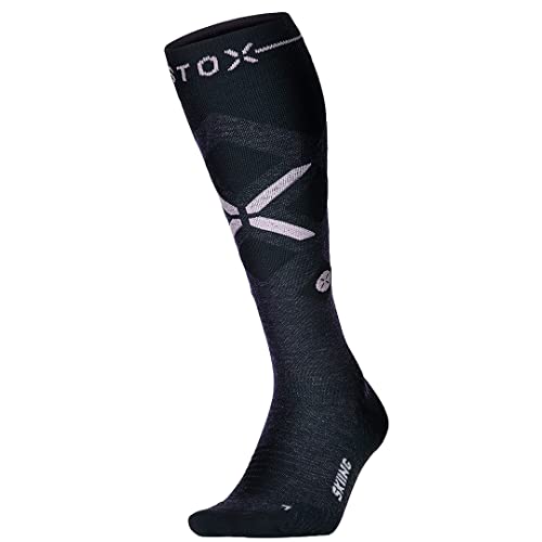 STOX Energy Socks, Skisocken Damen, Kompressionklasse 23-32 mmHg, Skistrümpfe, Kompressionsstrümpfe, Merinowolle, Skifahren, Kompressionssocken, Stützstrümpfe, Keine kalten Füße von STOX Energy Socks