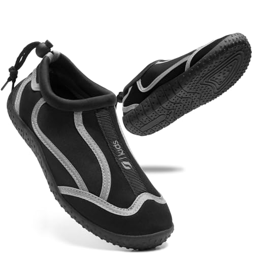 STQ KIDS Badeschuhe Kinder Jungen,Wasserschuhe Strandschuhe Black EU 36 von STQ KIDS