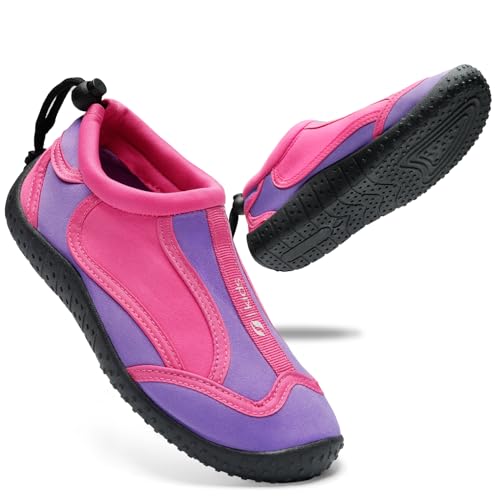 STQ KIDS Badeschuhe Kinder Mädchen,Wasserschuhe Strandschuhe Rose EU 30 von STQ KIDS