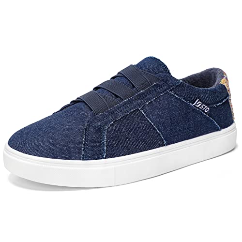 STQ Damen Sneakers Slip on Canvas Comfort Schuhe Navy EU38 von STQ