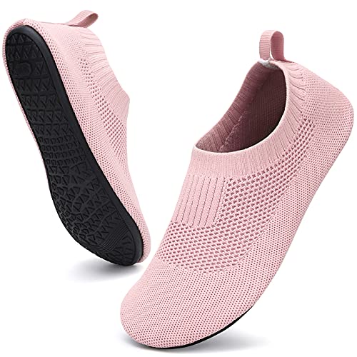 STQ Hausschuhe Damen Pantoffeln Leichte Hüttenschuhe Rutschfest Bequem Slipper Rosa 40/41 von STQ