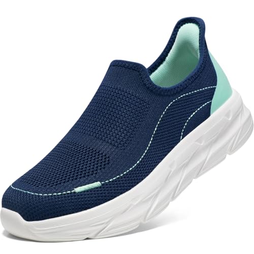 STQ Sneakers Damen Slip on Turnschuhe Leichte Bequem Memory Foam Outdoor Schlupfschuhe Orthopädische Sportschuhe mit Arch Support Einlegesohlen Marineblau 41 EU STQ Sneakers Damen Slip on Turnschuhe Leichte Bequem Memory Foam Outdoor Schlupfschuhe Orthopädische Sportschuhe mit Arch Support Einlegesohlen Marineblau 41 EU von STQ