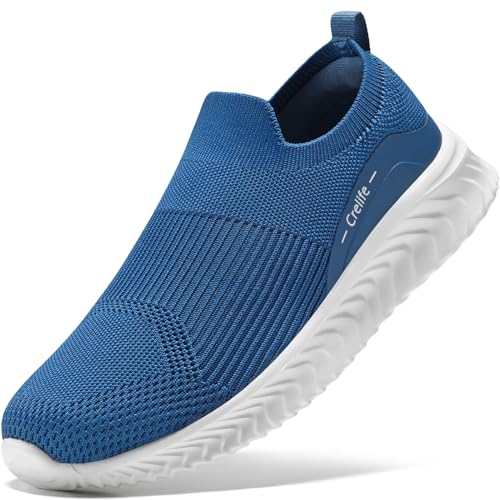 STQ Sneakers Damen Memory Foam rutschfest Sportschuhe Bequeme Atmungsaktiv Tennisschuhe Komfort Turnschuhe Denim Blau 36 EU von STQ