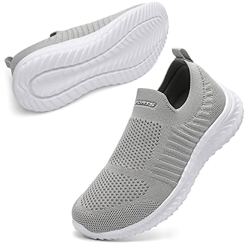 STQ Walking Schuhe für Damen Trainer Mesh Atmungsaktiv Leichtgewichtige Schuhe Athletische Damen Laufschuhe Jogging Gym Sneakers Grau 38 EU von STQ