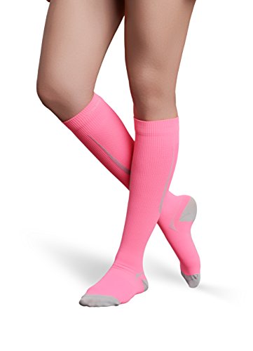 STRAMMERMAX Performance® Women Compression Socks | Damen | Sports Line | Shapewear, Atmungsaktiv | Pink S (34-36) von Strammer Max - Men's Shapewear