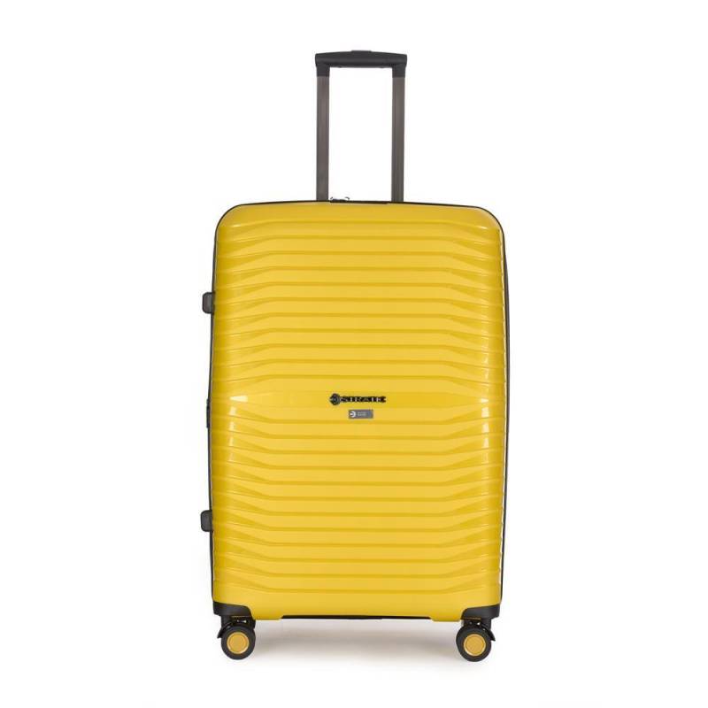 STRATIC - Stratic Bright + Yellow Gold 4-Rollen Trolley L 76cm gelb von STRATIC