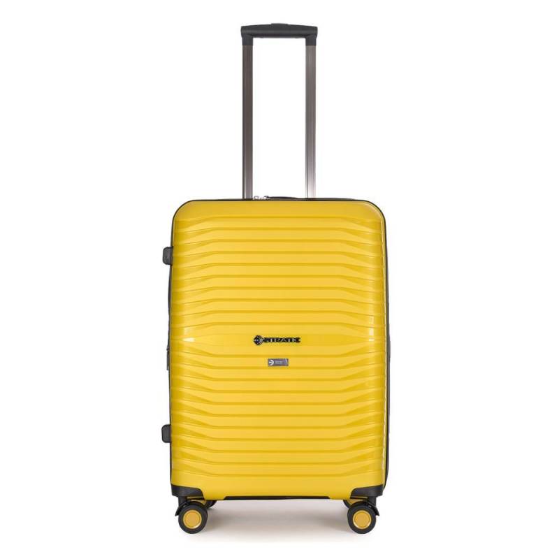 STRATIC - Stratic Bright + Yellow Gold 4-Rollen Trolley M 66cm gelb von STRATIC