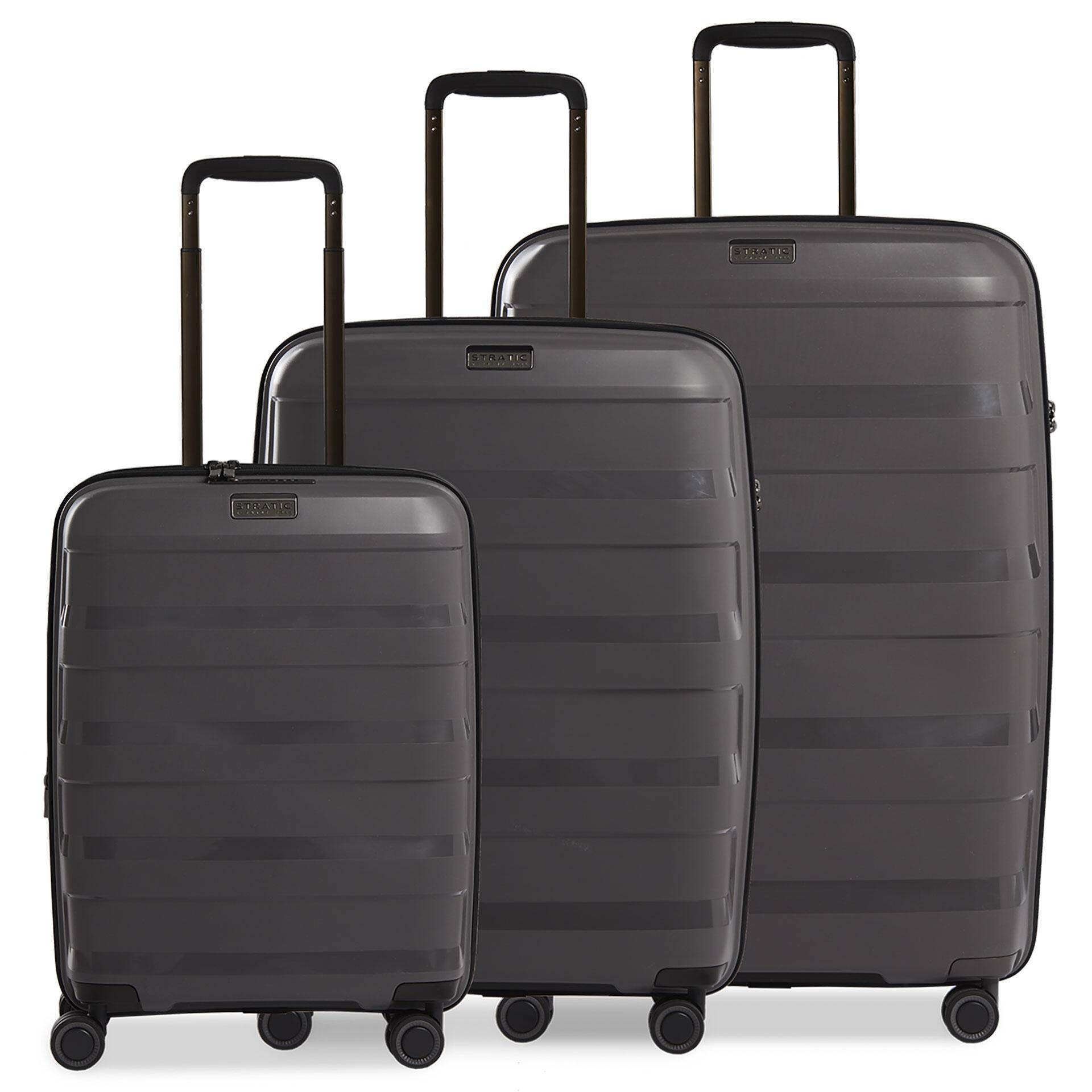 STRATIC - Stratic STRAW + - Koffer-Set 3-teilig (S, M, L) - Dunkelgrau Koffer24 von STRATIC