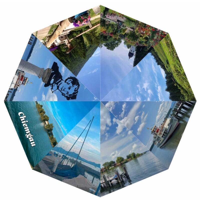 STRECK - STRECK Chiemgau Fotodruck Motiv- Taschenschirm Halbautomatik bunt Multicolor von STRECK