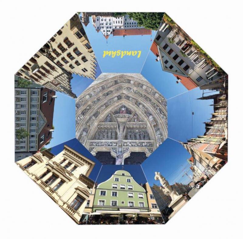 STRECK - Streck Super Mini Fotodruck Faltschirm Motiv Landshut 228g bunt Multicolor von STRECK