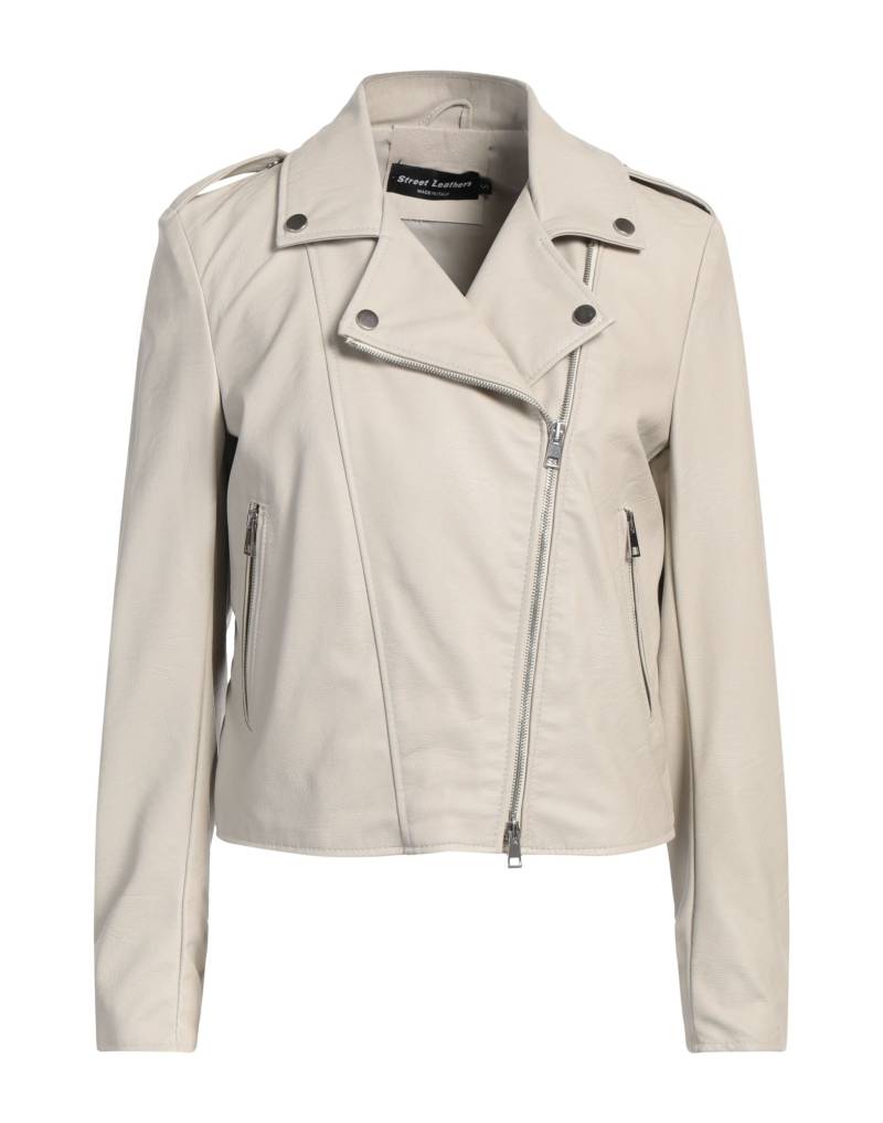 STREET LEATHERS Jacke & Anorak Damen Beige von STREET LEATHERS