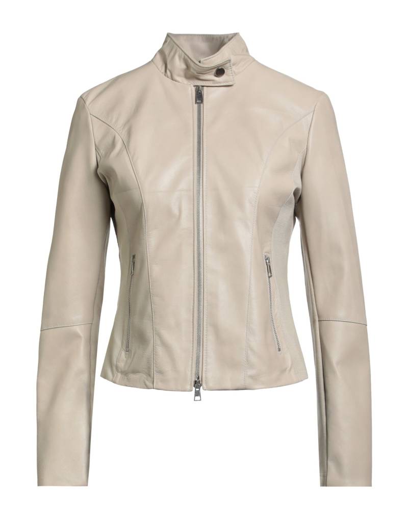 STREET LEATHERS Jacke & Anorak Damen Beige von STREET LEATHERS