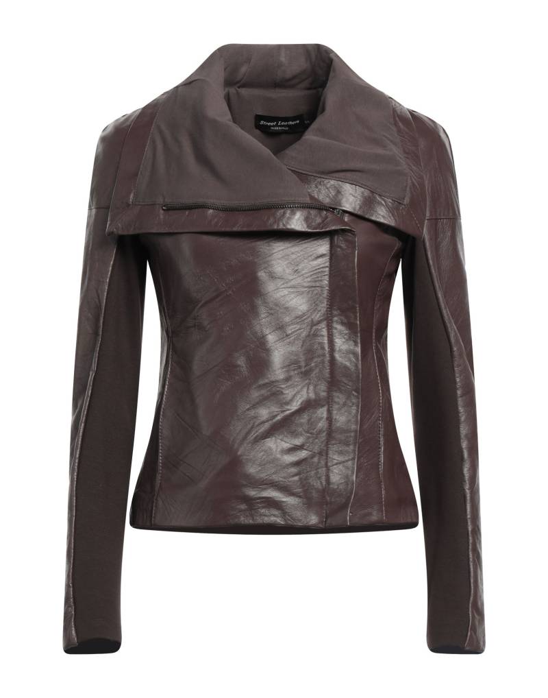 STREET LEATHERS Jacke & Anorak Damen Braun von STREET LEATHERS