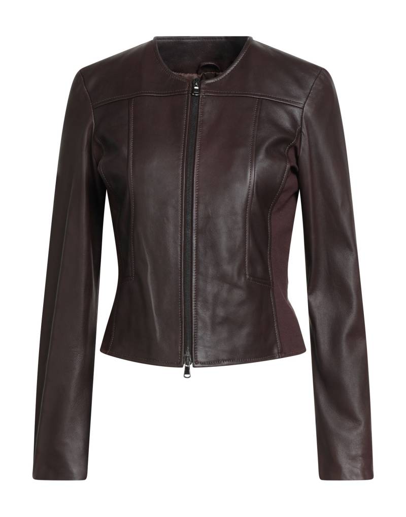 STREET LEATHERS Jacke & Anorak Damen Dunkelbraun von STREET LEATHERS