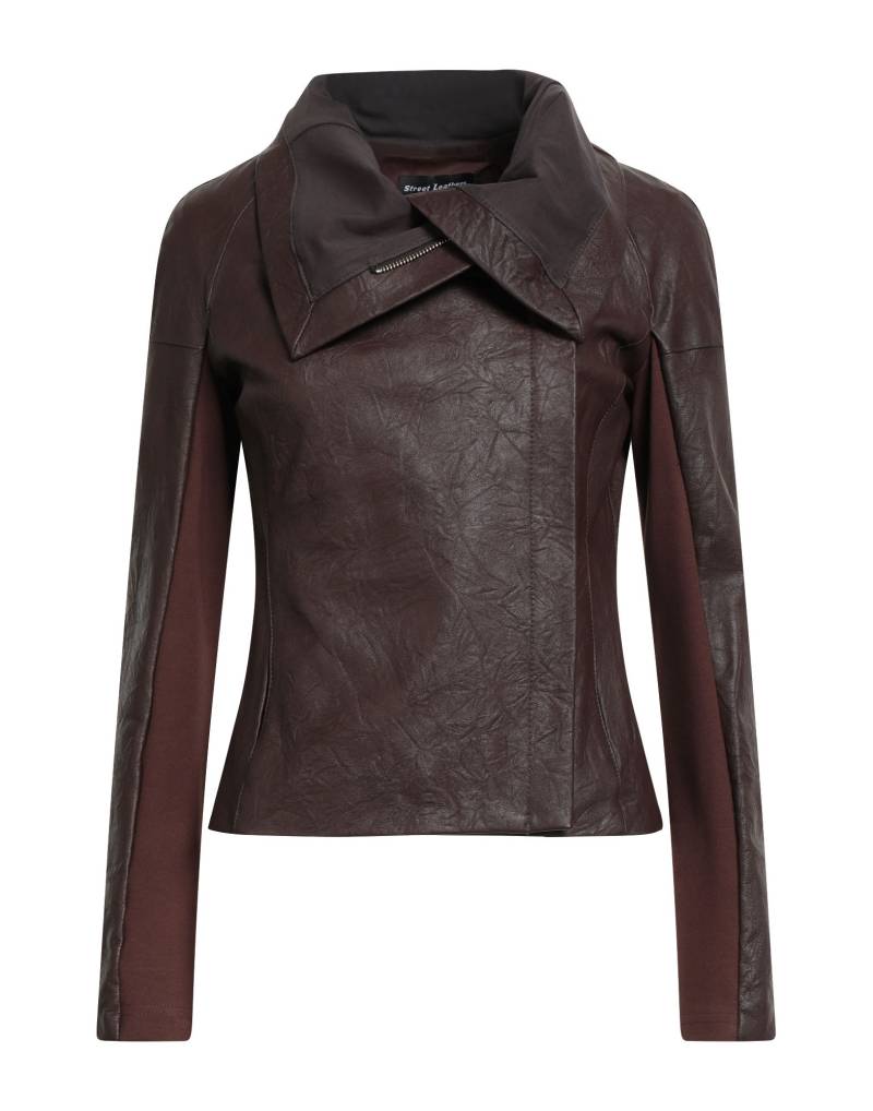 STREET LEATHERS Jacke & Anorak Damen Dunkelbraun von STREET LEATHERS