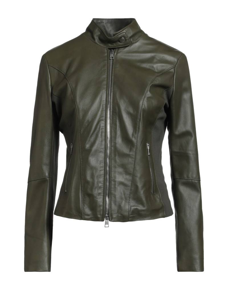 STREET LEATHERS Jacke & Anorak Damen Dunkelgrün von STREET LEATHERS
