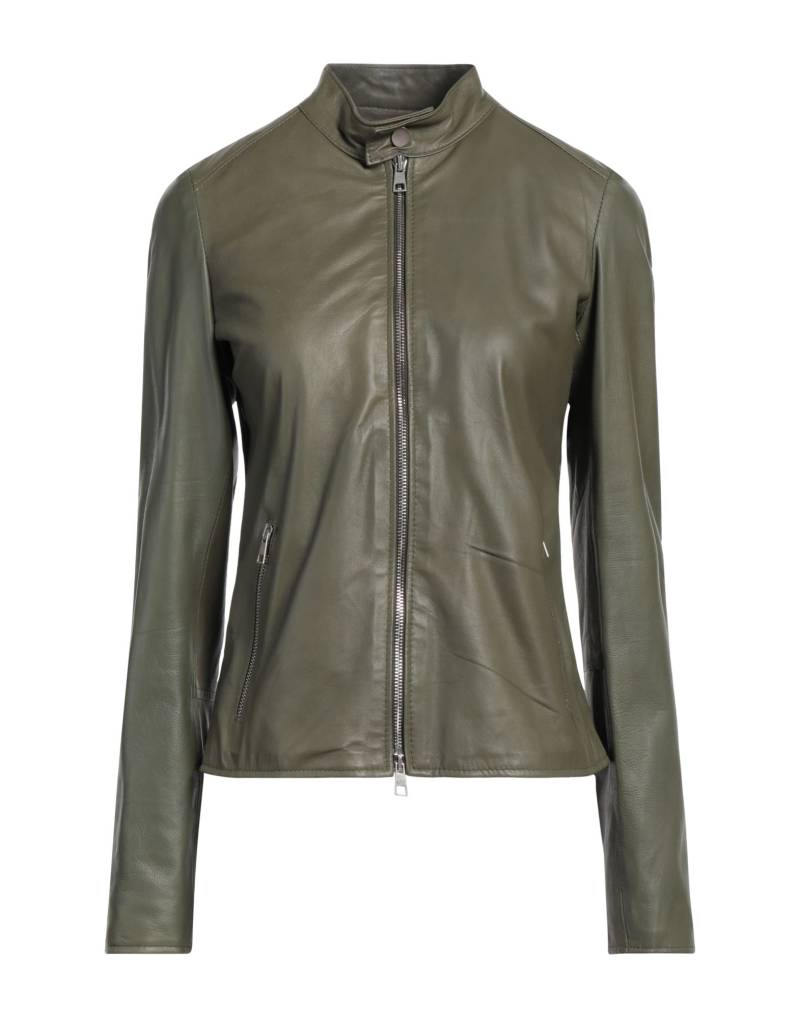 STREET LEATHERS Jacke & Anorak Damen Dunkelgrün von STREET LEATHERS