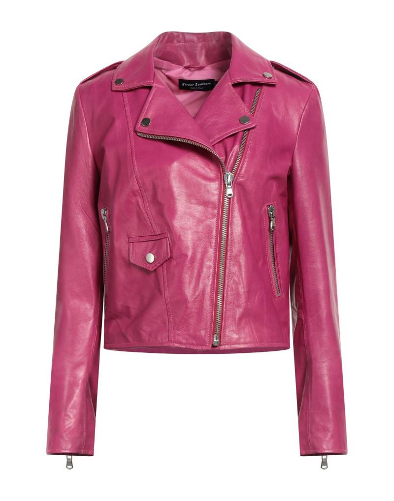 STREET LEATHERS Jacke & Anorak Damen Fuchsia von STREET LEATHERS