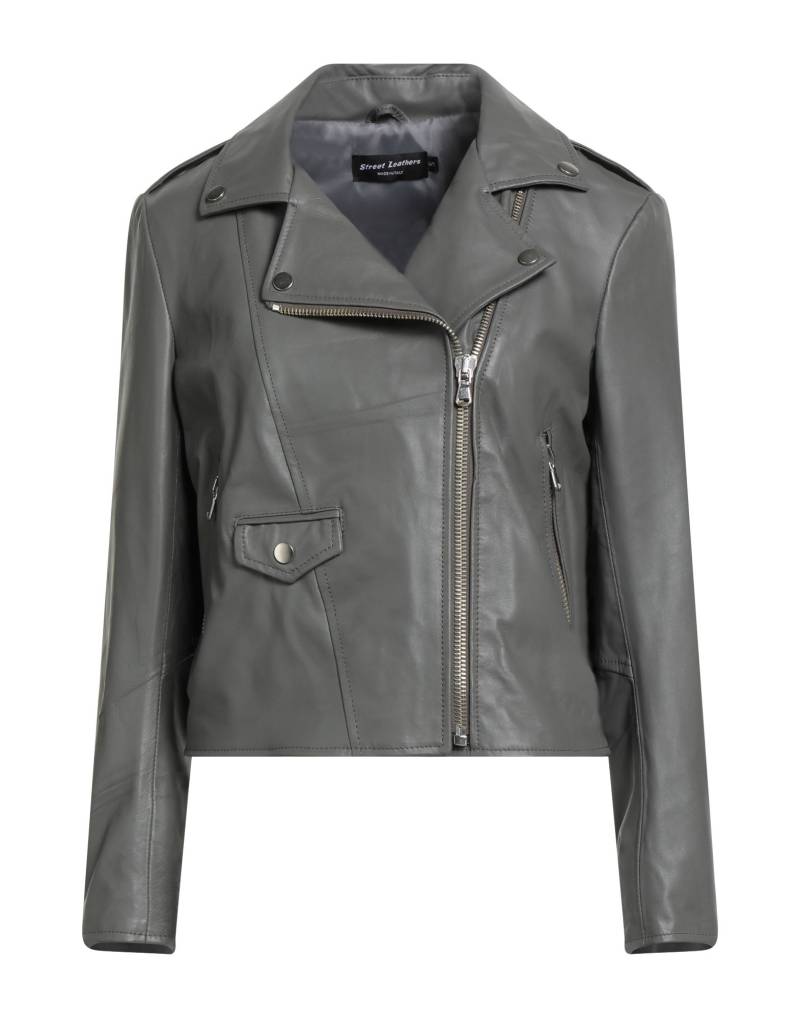 STREET LEATHERS Jacke & Anorak Damen Grau von STREET LEATHERS