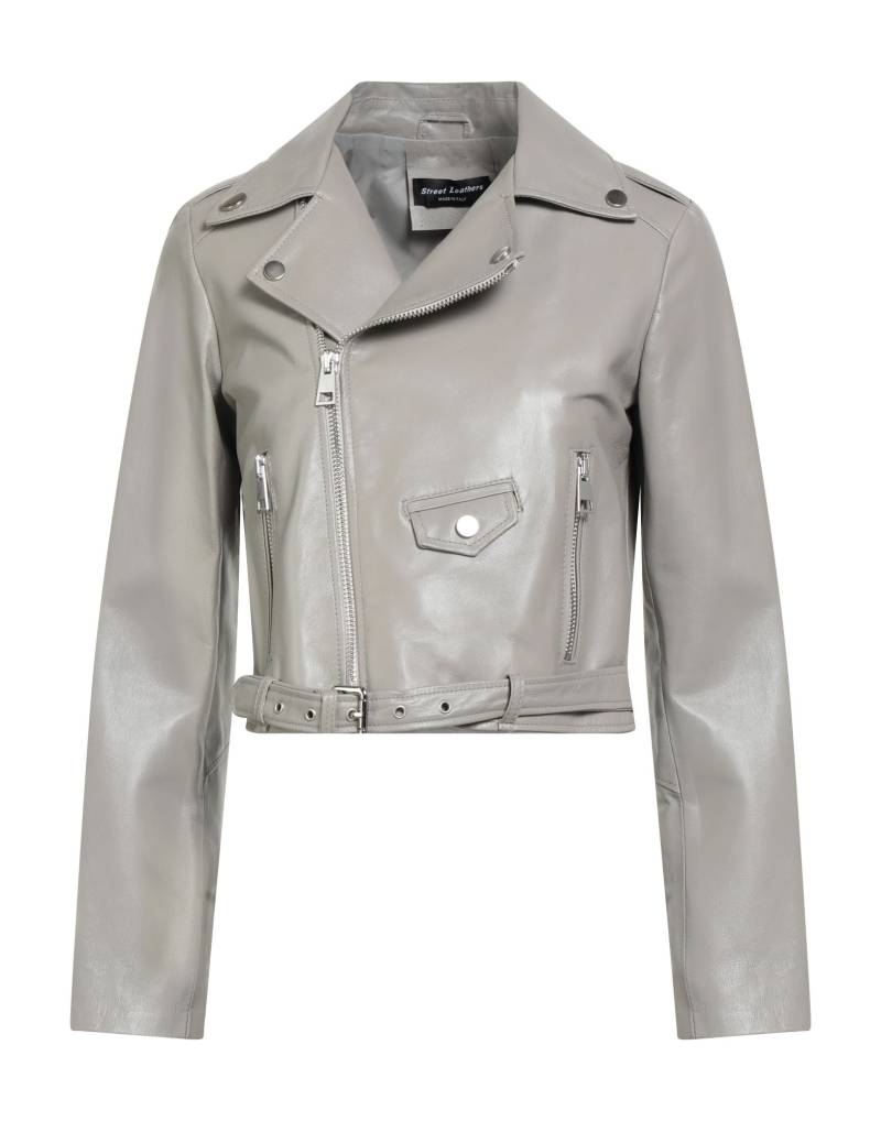 STREET LEATHERS Jacke & Anorak Damen Hellgrau von STREET LEATHERS