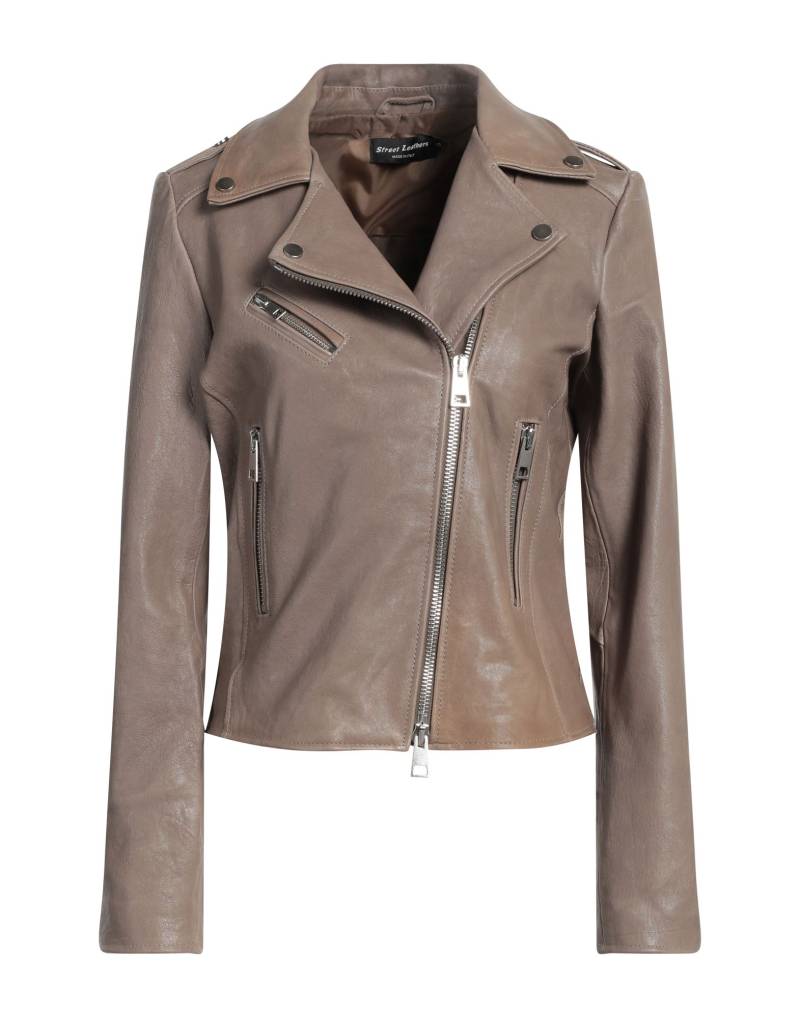 STREET LEATHERS Jacke & Anorak Damen Maulwurfsgrau von STREET LEATHERS