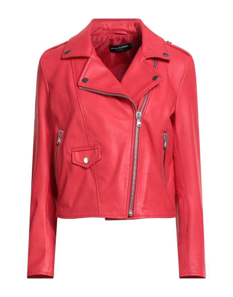 STREET LEATHERS Jacke & Anorak Damen Rot von STREET LEATHERS
