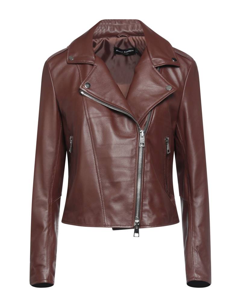 STREET LEATHERS Jacke & Anorak Damen Schokobraun von STREET LEATHERS