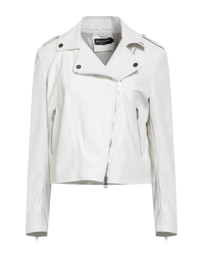 STREET LEATHERS Jacke & Anorak Damen Weiß von STREET LEATHERS