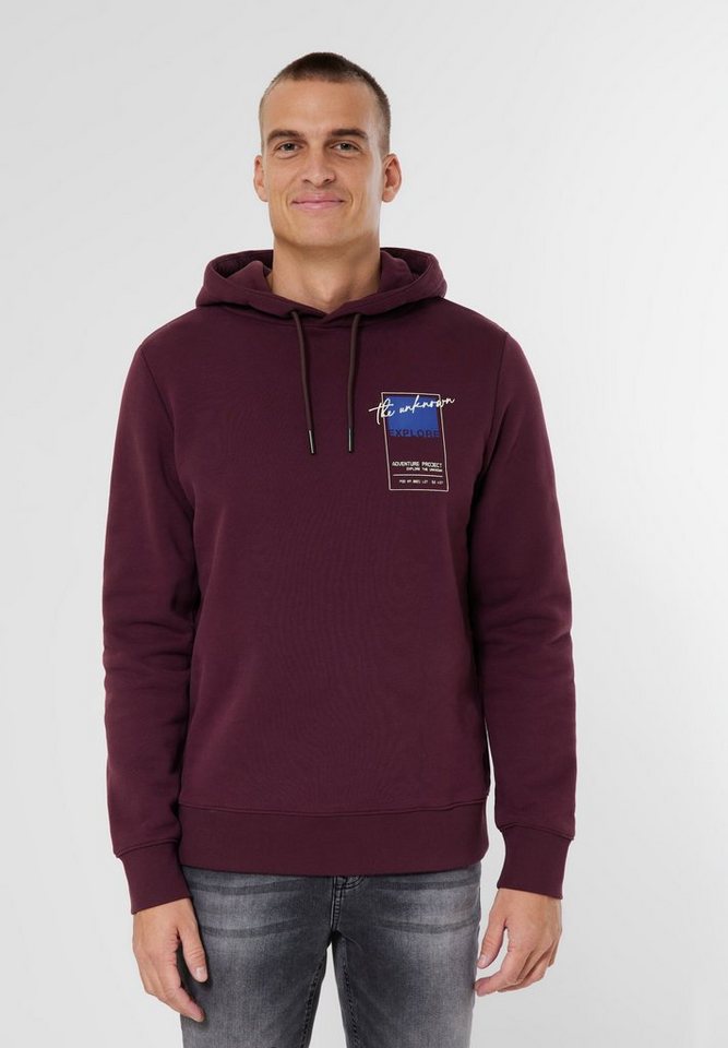 STREET ONE MEN Kapuzensweatshirt mit Printdetail von STREET ONE MEN