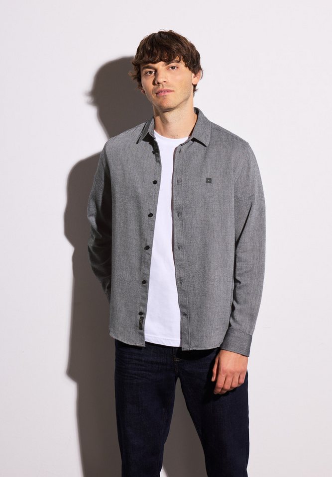 STREET ONE MEN Langarmhemd aus reiner Baumwolle von STREET ONE MEN