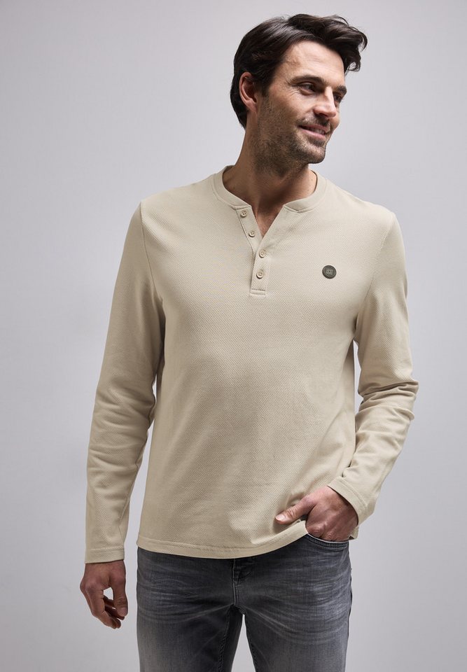 STREET ONE MEN Langarmshirt aus reiner Baumwolle von STREET ONE MEN