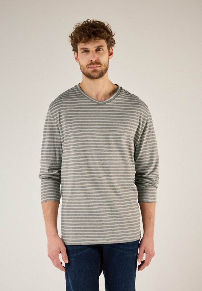 STREET ONE MEN Langarmshirt aus reiner Baumwolle von STREET ONE MEN