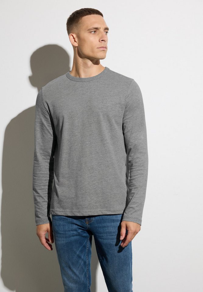 STREET ONE MEN Langarmshirt aus reiner Baumwolle von STREET ONE MEN