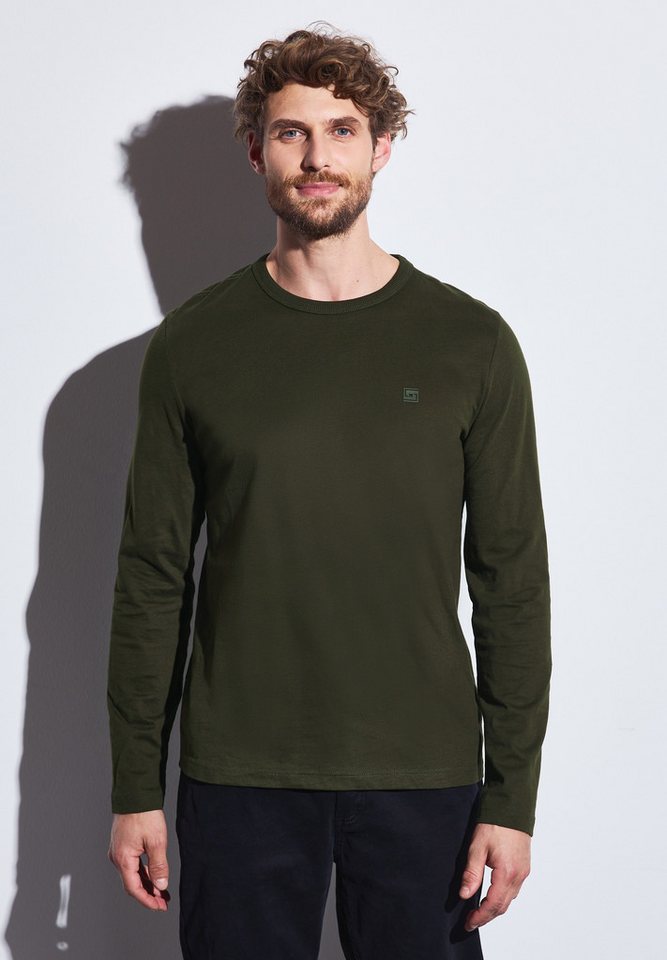 STREET ONE MEN Langarmshirt aus reiner Baumwolle von STREET ONE MEN