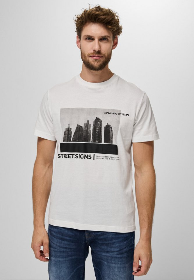 STREET ONE MEN Langarmshirt aus reiner Baumwolle von STREET ONE MEN