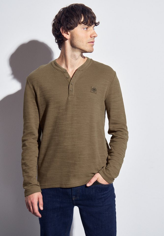 STREET ONE MEN Langarmshirt im soften Baumwoll-Mix von STREET ONE MEN