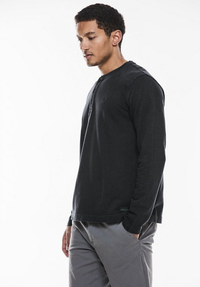 STREET ONE MEN Langarmshirt in Unifarbe von STREET ONE MEN