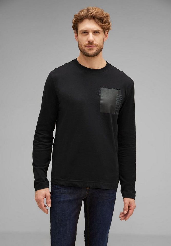 STREET ONE MEN Langarmshirt mit Rundhalsausschnitt von STREET ONE MEN