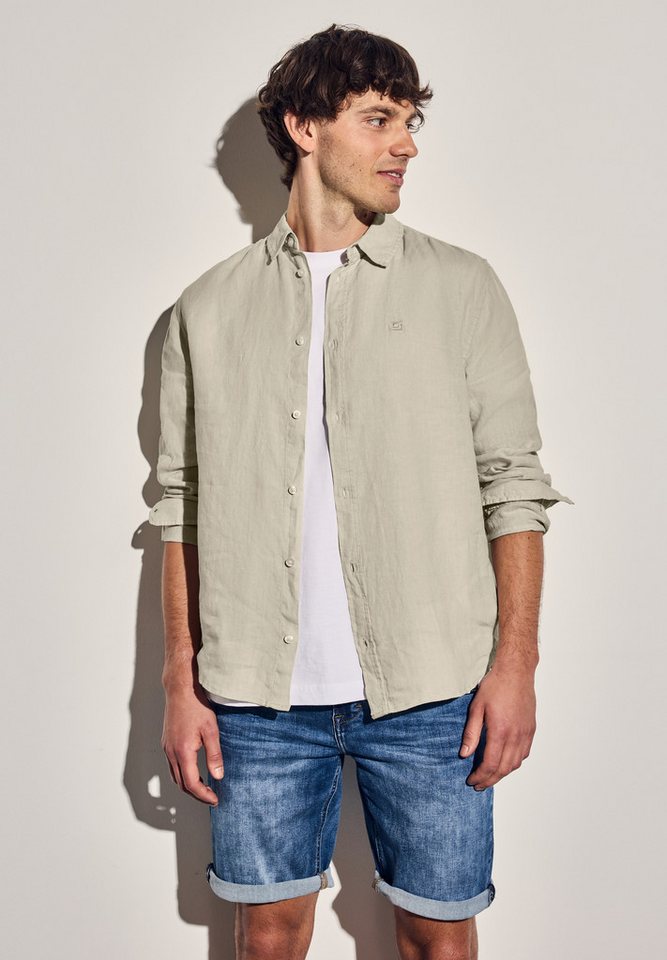 STREET ONE MEN Leinenhemd mit Knopfleiste von STREET ONE MEN