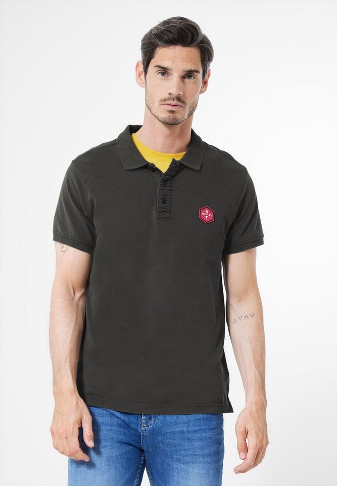 STREET ONE MEN Poloshirt in Unifarbe von STREET ONE MEN