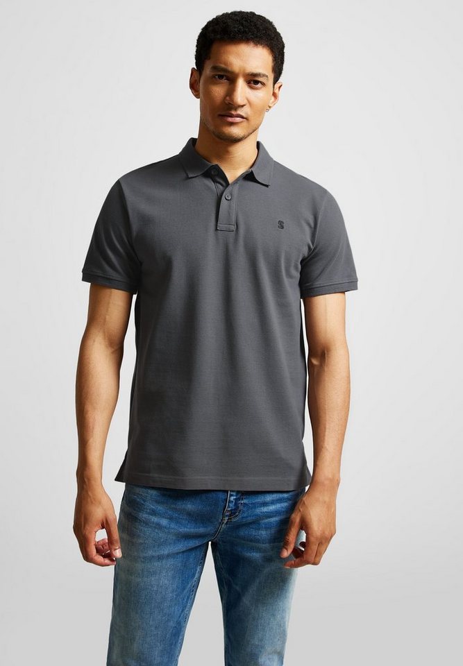 STREET ONE MEN Poloshirt in Unifarbe von STREET ONE MEN