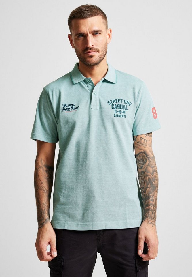 STREET ONE MEN Poloshirt in Unifarbe von STREET ONE MEN