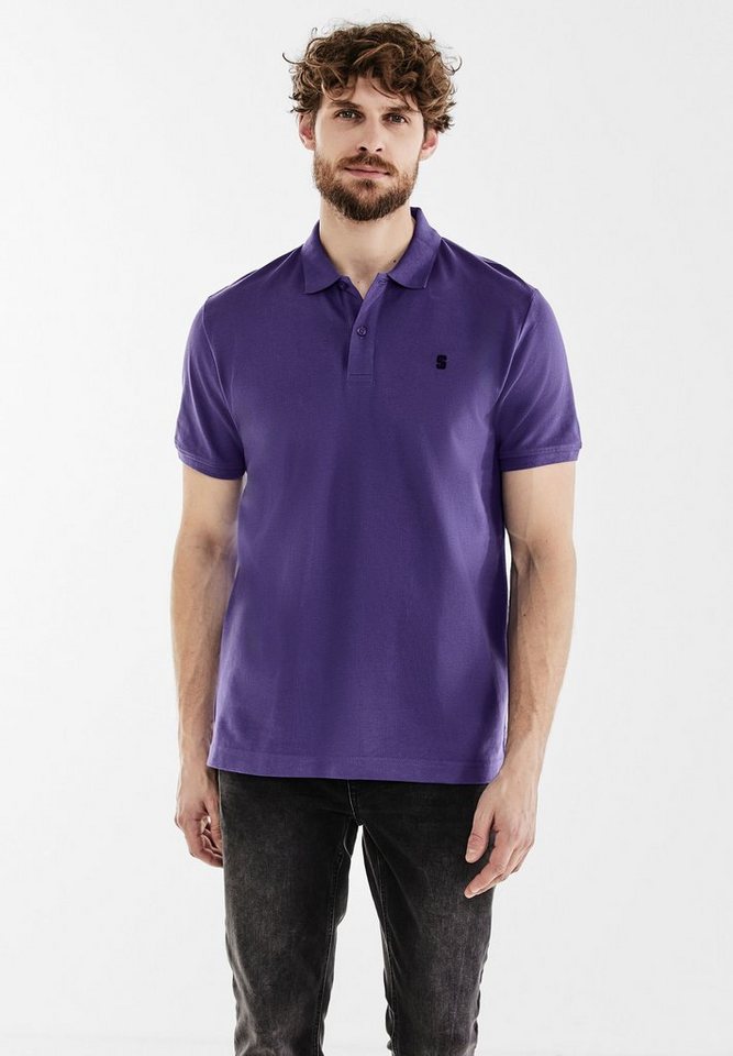 STREET ONE MEN Poloshirt in Unifarbe von STREET ONE MEN