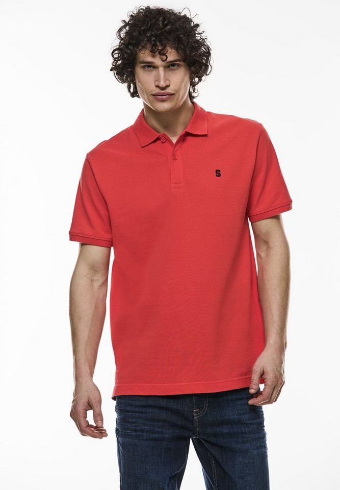 STREET ONE MEN Poloshirt in Unifarbe von STREET ONE MEN