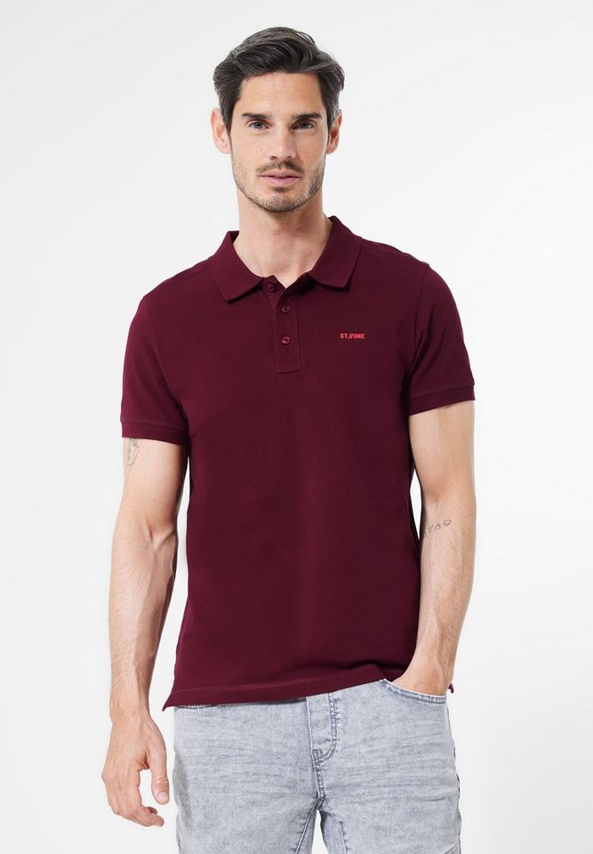 STREET ONE MEN Poloshirt in Unifarbe von STREET ONE MEN