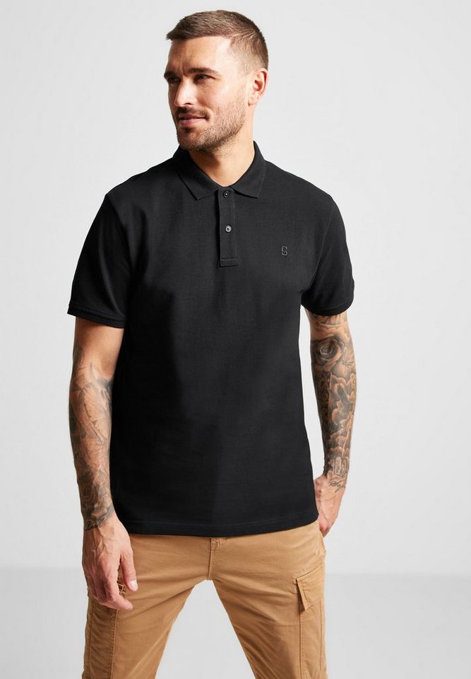 STREET ONE MEN Poloshirt in Unifarbe von STREET ONE MEN