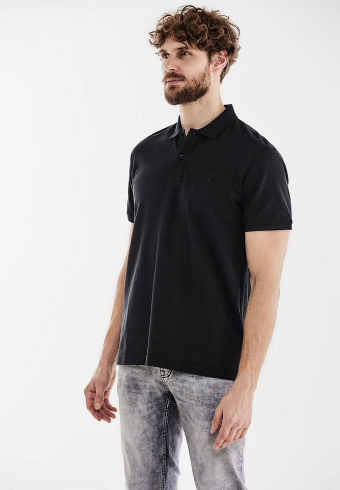 STREET ONE MEN Poloshirt in Unifarbe von STREET ONE MEN