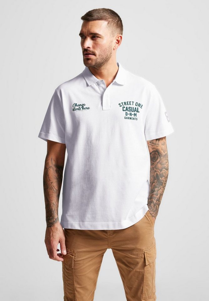 STREET ONE MEN Poloshirt in Unifarbe von STREET ONE MEN